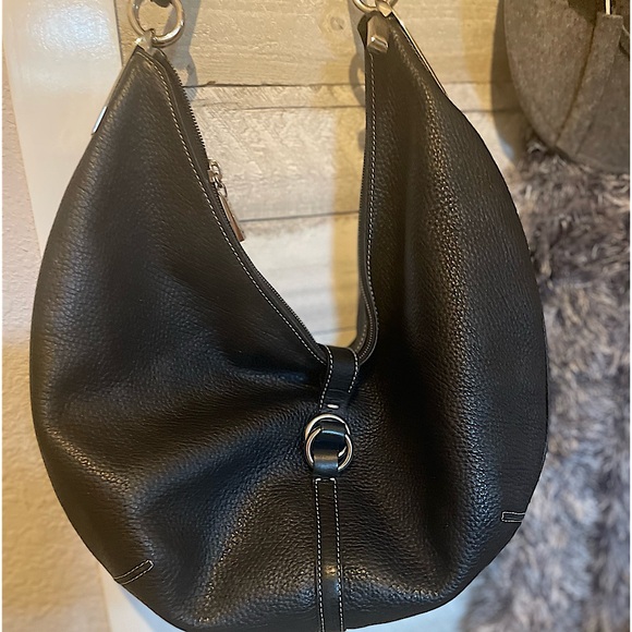 Puntotress Leather Hobo Handbag from Spain - Picture 1 of 5